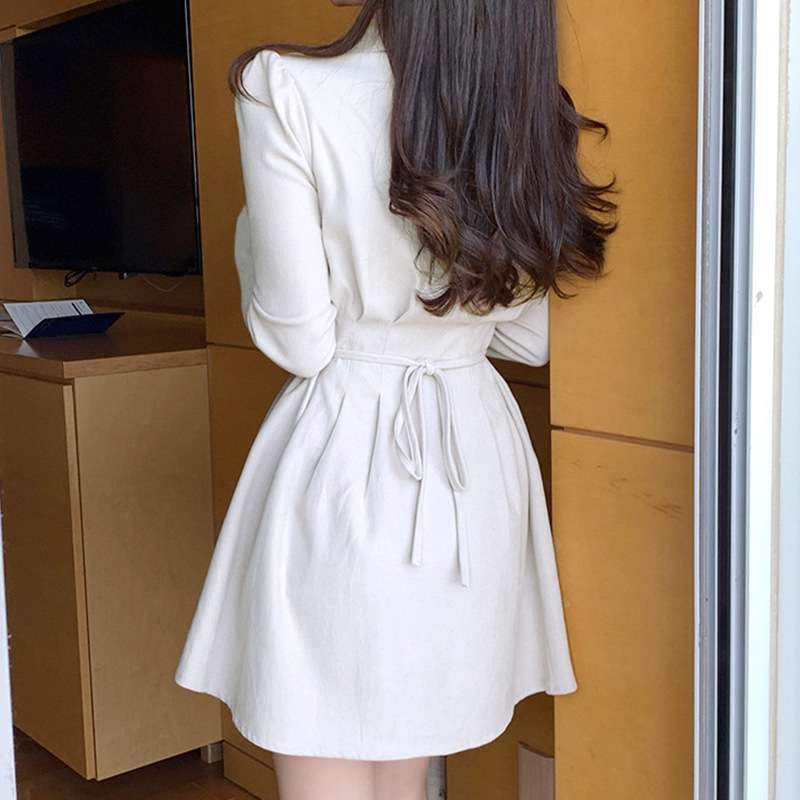 ミニワンピース クラシックプリーツシャツ