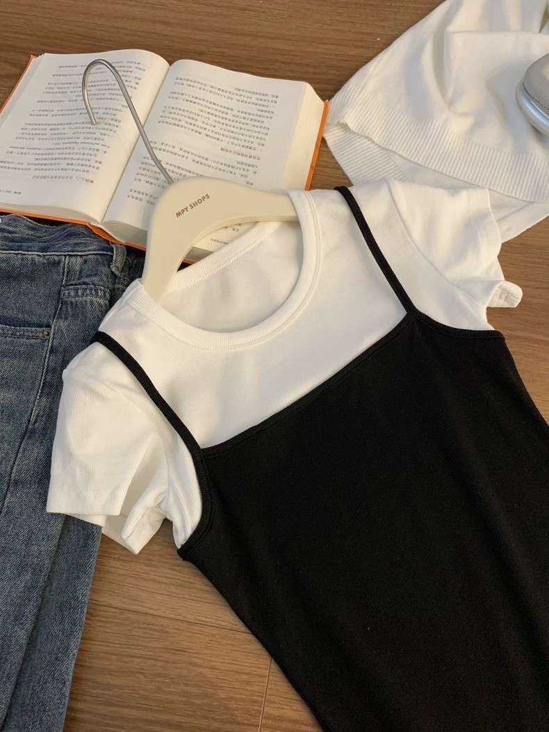 シンプルキャミソールミニワンピース