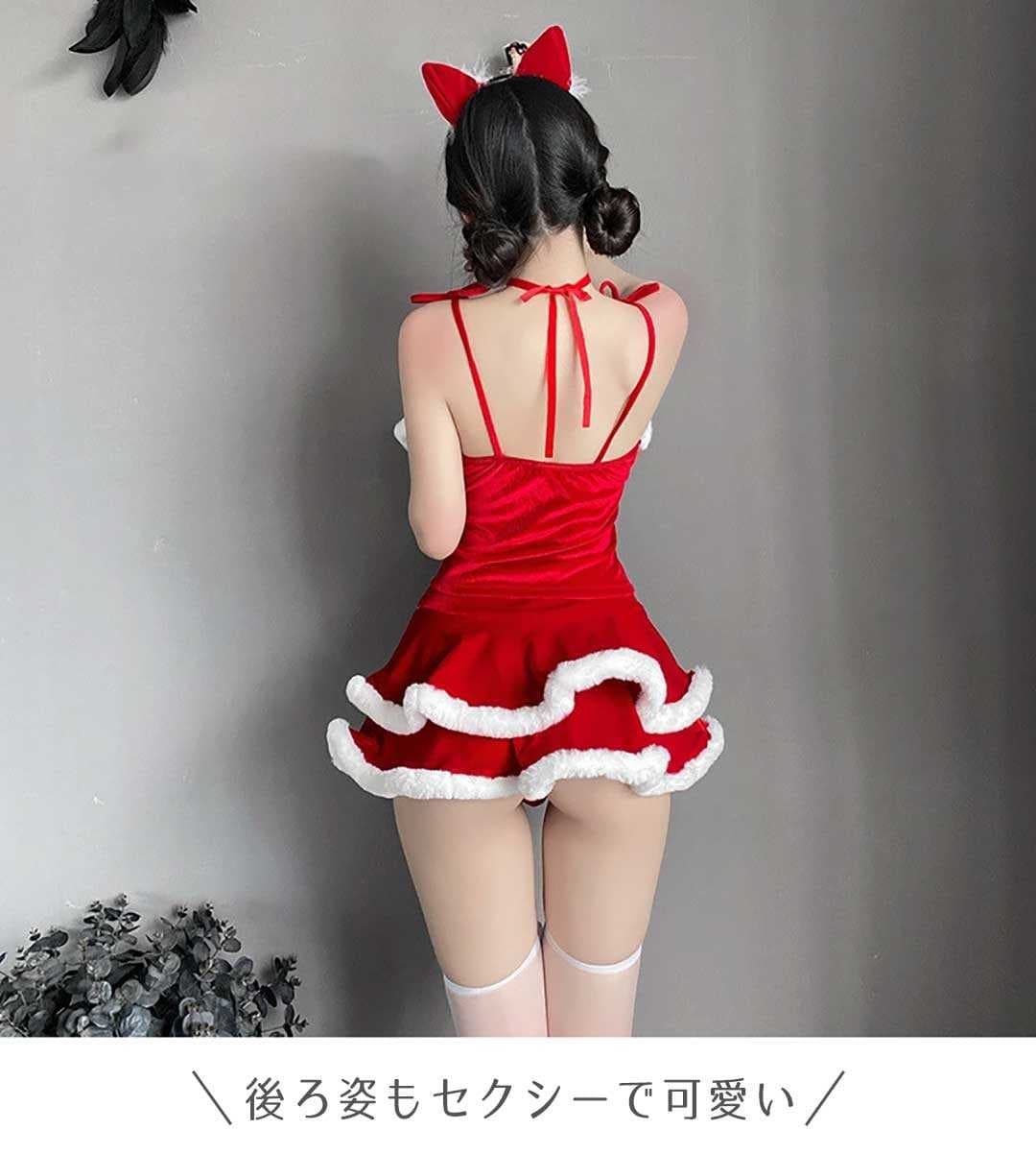 猫耳サンタクロース ミニワンピース 5点セット