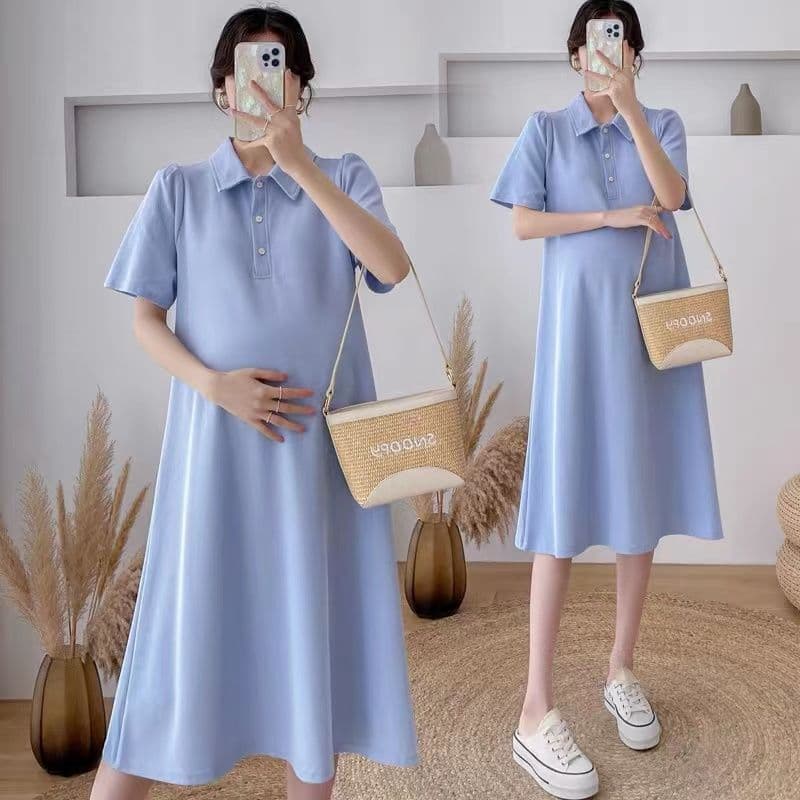 シンプル マタニティ用 ミニワンピース